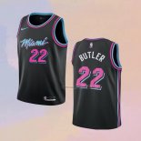 Camiseta Nino Miami Heat Jimmy Butler NO 22 Ciudad Negro