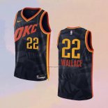 Camiseta Oklahoma City Thunder Cason Wallace NO 22 Ciudad 2023-24 Negro