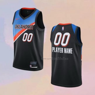 Camiseta Oklahoma City Thunder Personalizada Ciudad 2021 Negro