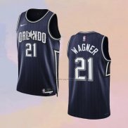 Camiseta Orlando Magic Moritz Wagner NO 21 Ciudad 2023-24 Azul