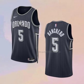 Camiseta Orlando Magic Paolo Banchero NO 5 Ciudad 2023-24 Azul