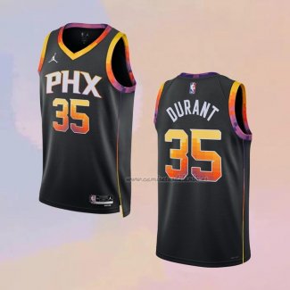 Camiseta Phoenix Suns Kevin Durant NO 35 Statement 2022-23 Negro