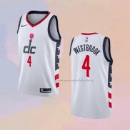 Camiseta Washington Wizards Russell Westbrook NO 4 Ciudad 2020-21 Blanco