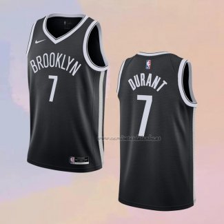 Camiseta Brooklyn Nets Kevin Durant NO 7 Icon 2020-21 Negro