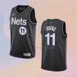 Camiseta Brooklyn Nets Kyrie Irving NO 11 Earned 2020-21 Negro