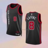 Camiseta Chicago Bulls Zach Lavine NO 8 Ciudad 2023-24 Negro