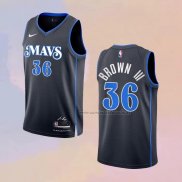 Camiseta Dallas Mavericks Greg Brown III NO 36 Ciudad 2023-24 Azul