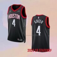 Camiseta Houston Rockets Jalen Green NO 4 Statement 2023-24 Negro