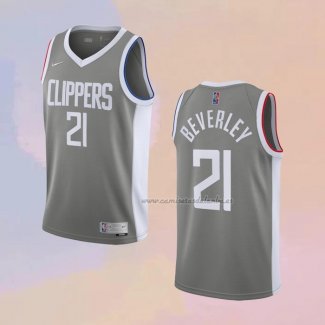 Camiseta Los Angeles Clippers Patrick Beverley NO 21 Earned 2020-21 Gris