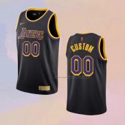 Camiseta Los Angeles Lakers Personalizada Earned 2020-21 Negro