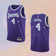 Camiseta Los Angeles Lakers Rajon Rondo NO 4 Ciudad Edition 2021-22 Violeta