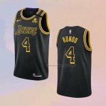 Camiseta Los Angeles Lakers Rajon Rondo NO 4 Mamba 2021-22 Negro