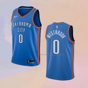 Camiseta Oklahoma City Thunder Russell Westbrook NO 0 Icon Azul