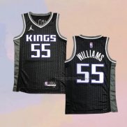 Camiseta Sacramento Kings Jason Williams NO 55 Statement 2020-21 Negro