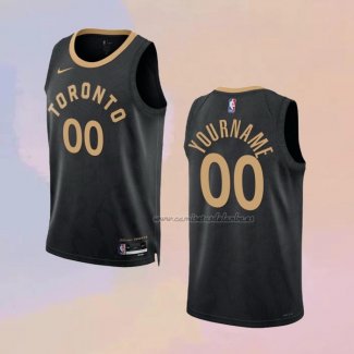 Camiseta Toronto Raptors Personalizada Ciudad 2022-23 Negro