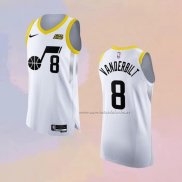 Camiseta Utah Jazz Jarred Vanderbilt NO 8 Association Autentico 2022-23 Blanco