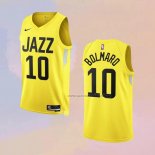 Camiseta Utah Jazz Leandro Bolmaro NO 10 Icon 2022-23 Amarillo