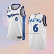 Camiseta Washington Wizards Kristaps Porzingis NO 6 Classic 2022-23 Blanco