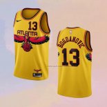 Camiseta Atlanta Hawks Bogdan Bogdanovic NO 13 Ciudad 2021-22 Amarillo