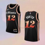 Camiseta Atlanta Hawks De'andre Hunter NO 12 Ciudad 2022-23 Negro