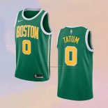 Camiseta Boston Celtics Jayson Tatum NO 0 Earned 2018-19 Verde