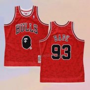 Camiseta Chicago Bulls Bape NO 93 Hardwood Classics Rojo