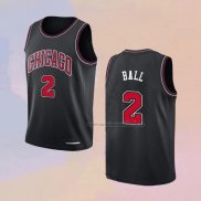 Camiseta Chicago Bulls Lonzo Ball NO 2 Statement 2021 Negro