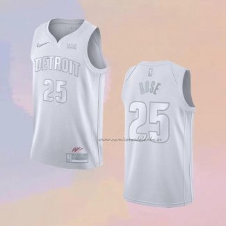 Camiseta Detroit Pistons Derrick Rose NO 25 MVP Blanco