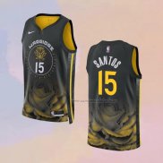 Camiseta Golden State Warriors Gui Santos NO 15 Ciudad 2022-23 Negro