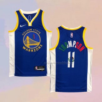 Camiseta Golden State Warriors Klay Thompson NO 11 Icon Royal Special Mexico Edition Azul