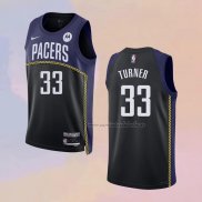 Camiseta Indiana Pacers Myles Turner NO 33 Ciudad 2022-23 Azul