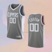 Camiseta Los Angeles Clippers Personalizada Earned 2020-21 Gris