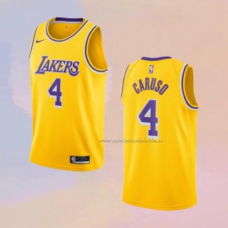 Camiseta Los Angeles Lakers Alex Caruso NO 4 Icon 2020-21 Amarillo