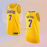 Camiseta Los Angeles Lakers Carmelo Anthony NO 7 Icon Autentico Amarillo