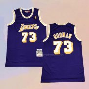 Camiseta Los Angeles Lakers Dennis Rodman NO 73 Mitchell & Ness 1998-99 Violeta