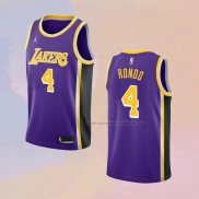 Camiseta Los Angeles Lakers Rajon Rondo NO 4 Statement Edition 2021-22 Violeta