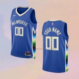 Camiseta Milwaukee Bucks Personalizada Ciudad 2022-23 Azul