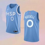 Camiseta Minnesota Timberwolves D'angelo Russell NO 0 Ciudad Azul