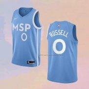 Camiseta Minnesota Timberwolves D'angelo Russell NO 0 Ciudad Azul