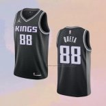 Camiseta Sacramento Kings Neemias Queta NO 88 Statement 2020-21 Negro