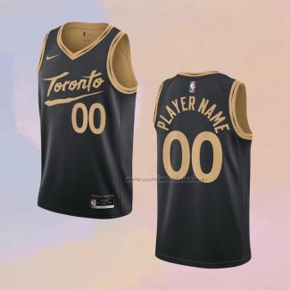 Camiseta Toronto Raptors Personalizada Ciudad 2020-21 Negro