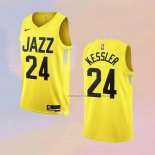 Camiseta Utah Jazz Walker Kessler NO 24 Icon 2022-23 Amarillo