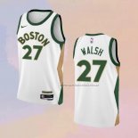 Camiseta Boston Celtics Jordan Walsh NO 27 Ciudad 2023-24 Blanco