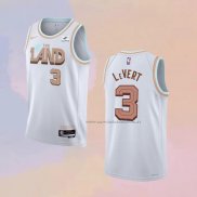 Camiseta Cleveland Cavaliers Caris Levert NO 3 Ciudad 2022-23 Blanco