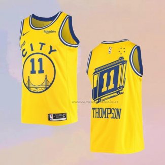 Camiseta Golden State Warriors Klay Thompson NO 11 Classic 2019-20 Amarillo