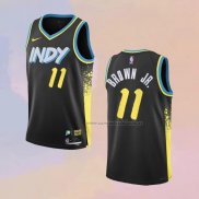 Camiseta Indiana Pacers Bruce Brown JR. NO 11 Ciudad 2023-24 Negro