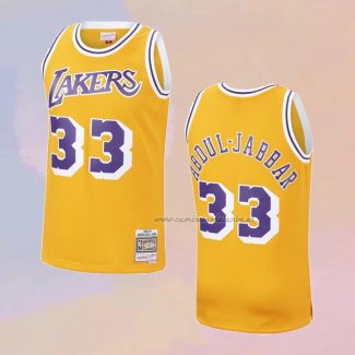 Camiseta Los Angeles Lakers Kareem Abdul-Jabbar NO 33 Mitchell & Ness 1984-85 Amarillo