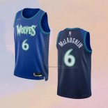 Camiseta Minnesota Timberwolves Jordan McLaughlin NO 6 Ciudad 2021-22 Azul