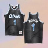 Camiseta Orlando Magic Tracy McGrady NO 1 Hardwood Classics Throwback Negro