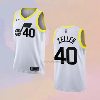 Camiseta Utah Jazz Cody Zeller NO 40 Association 2022-23 Blanco